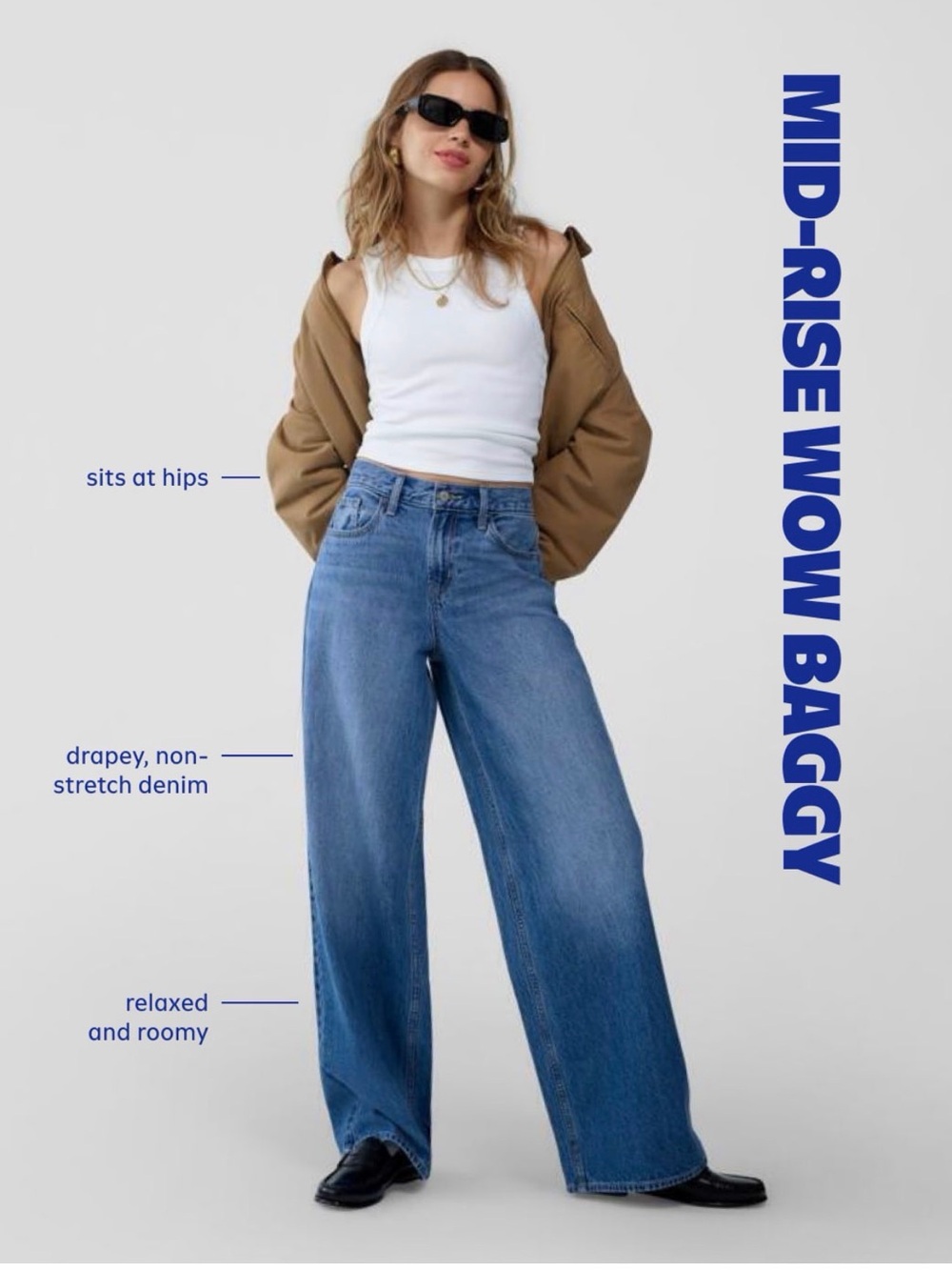 Old Navy Wide-Leg Mid-Rise Jeans - Blue